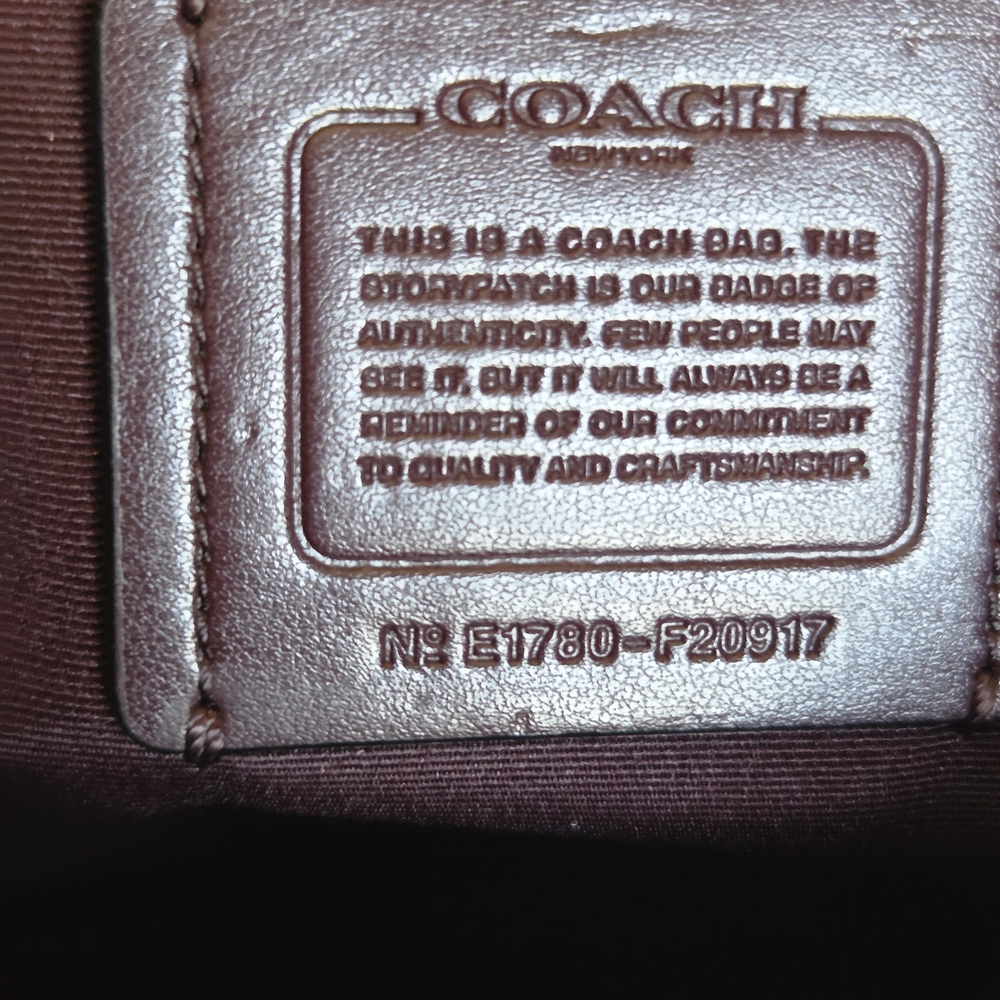Coach Dark Purple Leather Hobo With Pink Piping & Snakeskin Look Is A Head Turer - Picture 10 of 10